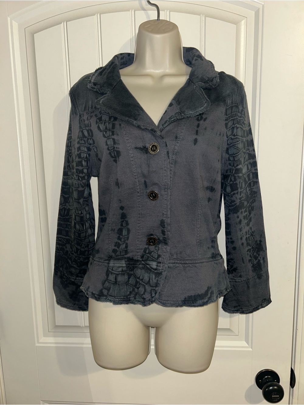NEW Hard Tail Charcoal Gray Button-Front Blazer JacketSz L